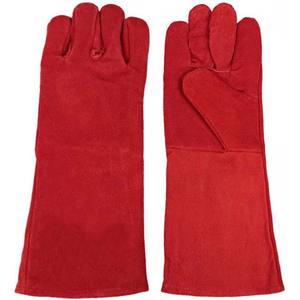 Guantes de soldadura de seguridad industrial XL de servicio pesado, cuero dividido de vaca reforzado, función anticorte de lucha contra incendios - Product Image 4
