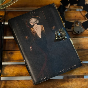 The Lovers TAROT gimoire SPIRAL SPIRAL SPIRAL spell Book Skeleton Lover พิมพ์ลายหนังของขวัญโบราณสำหรับเขาหรือเธอ - Product Image 3