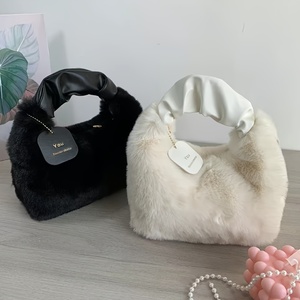 Borsa a Tracolla Mini in Peluche per Donne e Ragazze, Elegante e Carina Borsa a Spalla in Finta <span class=keywords><strong>Pelliccia</strong></span> - Product Image 2