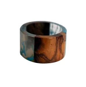 Cincin serbet Resin & kayu kualitas Superior cincin taplak meja Hotel cocok untuk pernikahan dan acara penting lainnya