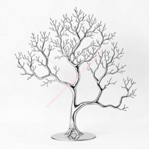 Escultura moderna de árbol de aluminio plateado, diseño artístico único, artesanías de Metal para decoración de pared del hogar y mesa Interior - Product Image 1