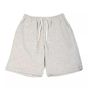 Nouveautés Unisexe 100% Coton Polaire Couleur Unie Été Court Athlétique Sportswear Formation Entraînement Unisexe Court - Product Image 4