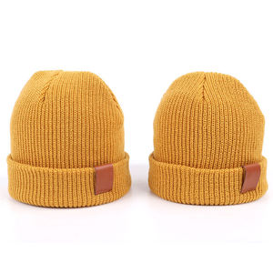 Gorros de Punto de Lana para Adultos y Niños, Estilo Casual, Color Sólido, Cálidos para Otoño e Invierno - Product Image 4