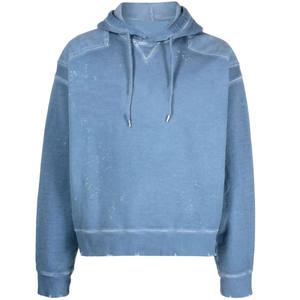 Sudadera con Capucha Gruesa de Algodón 100% de 500 g/m², Personalizada, Extra Grande, con Bordado Desgastado, Estilo Vintage, Lavado Ácido, para Hombre - Product Image 6