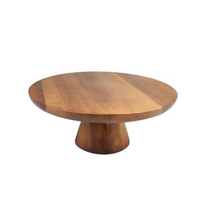 Elegant Acacia <b>Wood</b> <b>Cake</b> Stand Natural Finish Wooden <b>Cake</b> Stand Fancy Decorative Design for Party Use Durable Metal Material - Product Image 3