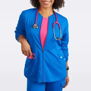 Jaket Lab seragam rumah sakit kualitas tinggi, jaket Lab seragam rumah sakit scrub kerah perawat medis