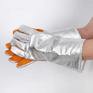 Guantes de trabajo de montaje para hombre con logotipo personalizado, fabricante de fábrica, guantes de seguridad de cuero con forro de algodón, talla XL, proveedor de Pakistán - Product Image 1
