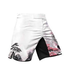 Pantaloncini da boxe con stampa personalizzata MMA grappling a braccio corto combattimento boxe mma Fight - Product Image 3