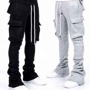 กางเกงฟิตเนสทรงแบ็กกี้แบบลำลองสำหรับผู้ชายกางเกงวิ่งแนวสตรีทแวร์แถบสะท้อนแสงสำหรับฝึกซ้อมการวิ่งจ๊อกกิ้งคาร์โก้ - Product Image 1