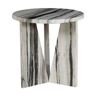 Table d'appoint moderne en marbre naturel 100% fait main, meuble de luxe sur piédestal, décoration pour salon, chambre à coucher, salle à manger ORRIS - Product Image 6