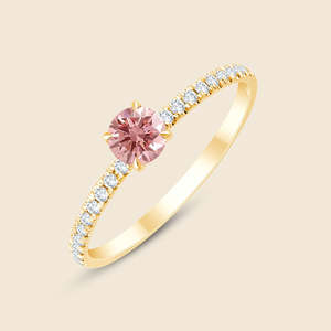Bague en or massif 14 carats avec micro-diamant rond de laboratoire de 0,3 carat F-VS, idéale pour le quotidien et les occasions spéciales - Product Image 3