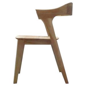 Chaise de café en teck massif, fabriquée à la main en Indonésie, naturelle, finement poncée - Product Image 4