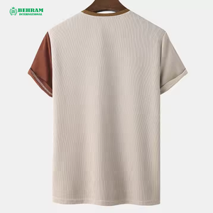 Dernier Design T-shirts Homme 100% Coton Écologiques Séchage Rapide Respirants Coupe Ample Couleur Unie Prix de Gros 2026 - Product Image 2