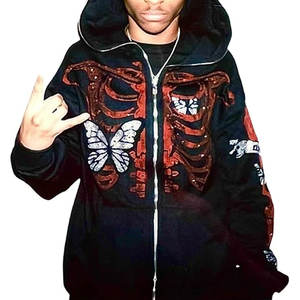 Sudaderas con capucha ligeras y transpirables con cremallera completa para hombre, ropa de invierno informal de algodón básica, sudaderas con capucha mezcladas de algodón para hombre - Product Image 6