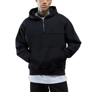 Sudaderas con Capucha para Hombre de Alta Calidad, Gruesas, de Algodón Transpirable y Sostenible, 400g, Hombros Caídos, con Cierre, Tallas Grandes - Product Image 2