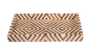 Bandeja de Servir Única con Incrustaciones de Hueso Negro, Acabado Pulido de Grado Comercial, Diseño Clásico para Hogares, Restaurantes y Decoración Navideña - Product Image 3