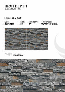 Azulejos de Porcelana para Paredes Exteriores de 300x600 mm, Fachada Contemporánea - Product Image 2