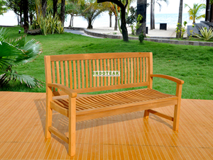 Cổ điển rắn Teak vườn băng ghế dự bị đồ nội thất ngoài trời cho phòng ngủ công viên Trung tâm siêu thị bệnh viện-Bán buôn Patio băng ghế - Product Image 6