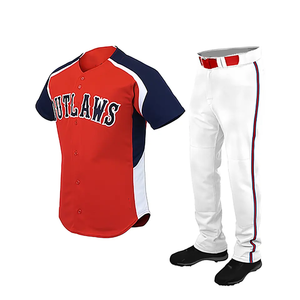Maillots de baseball de haute qualité 100% polyester avec impression personnalisée de logo et de numéro, respirants et à séchage rapide, unisexe adulte - Product Image 3
