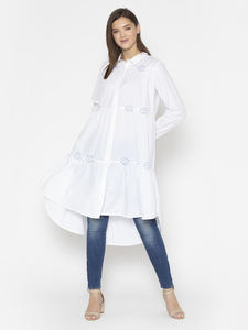 Nuevo vestido de mujer de moda de alta venta Casual primavera estampado Floral verano XL buen aspecto cuello sólido encaje precio al por mayor - Product Image 4