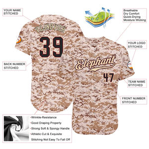 Maillot de baseball unisexe de haute qualité, col en V, manches courtes, boutonné, imprimé, anti-UV, respirant, en polyester, uniforme de baseball - Product Image 3