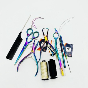Somofy Enterprises Commercial Use Stainless Steel Multi Color Hair Extension <b>Kit</b> with <b>Beads</b> and Pliers Set Customizable - Product Image 1
