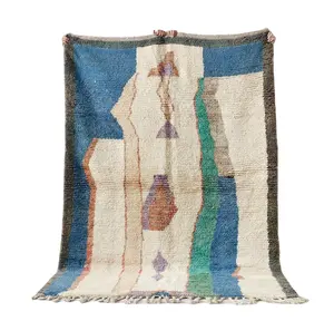 Современный стиль, марокканские шерстяные Коврики ручной работы с узлом, привлекательные Коврики ручной работы с принтом, экспортер в индии