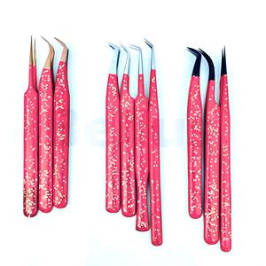 Pince à cils à logo personnalisé Pro Notch Outil d'extension de cils à 3 angles avec pointe en acier de haute précision et en fibre de plastique pointue - Product Image 3