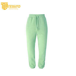 Pantalon décontracté pour femme, hiver, dentelle, perles, respirant, écologique, fermeture à cordon, taille mi-haute, devant plat, jambe droite - Product Image 3