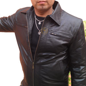 แจ็กเก็ตหนังแกะสำหรับผู้ชายแจ็กเก็ตหนังสำหรับฤดูหนาวสไตล์ล่าสุดแฟชั่น - Product Image 2