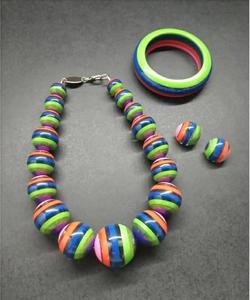 Gargantilla de resina y Metal de alta calidad, el mejor diseño, tendencias, joyería para mujer, collar, pendientes, accesorio, acero inoxidable chapado en oro - Product Image 2