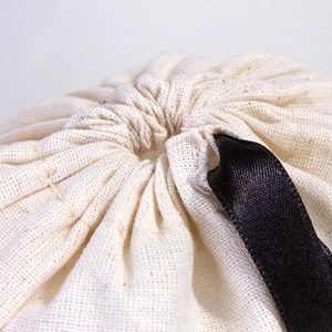 Organic Cotton Fabric Pouch Bag Black Ribbon 8x12 Inches <b>Envelope</b> Sealing Handle Screen for Clothing Packaging Dust Storage - Product Image 6