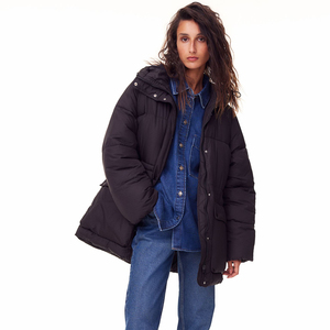 Oversized Zip-Up Quilted Warm <b>Bubble</b> Jackets <b>Top</b> Quality Women's Jackets Custom Made Red Puffer Jacket for Women - Product Image 2