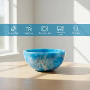 Bol en résine fait main, très vendu, bol de service décoratif pour la maison et la cuisine, disponible au prix d'exportation en provenance d'Inde - Product Image 4