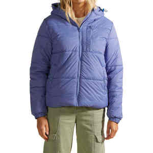 Chaquetas Acolchadas de Punto para Mujer, Precio Económico al por Mayor, Cierre de Cremallera, Capucha, Transpirables, Ropa de Invierno con Forro de Algodón - Product Image 1