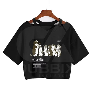 Camiseta estampada de nuevo estilo para niñas, 100% algodón, diseño de pegatina personalizable, logotipo de Color, buena calidad y mejor precio - Product Image 2