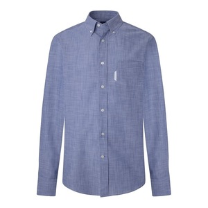 Chemises habillées pour hommes 2025 en tissu Oxford de coton épais, à demi-boutonnage, avec logo personnalisé, tricotées, de haute qualité, avec points de refort et poches - Product Image 5