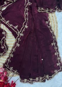 Bollywood indien Designer pur doux Fandy Sain saree en soie pour les femmes fête mariage décontracté Festival porter avec fantaisie ethnique Blouse - Product Image 2