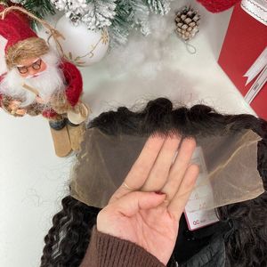 Raw Hair 5x5 HD <b>Lace</b> Loose Curly Closure Wig Natural <b>Black</b> - Vietnamese Curly Hair- Natural Color- Remy Hair - Product Image 6