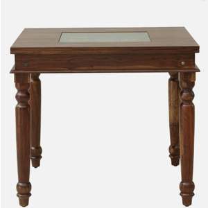 Siramika Mesa de comedor de 4 plazas Acabado de teca provincial Madera de sheesham para uso en restaurantes - Product Image 5