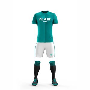 100% polyester meilleure qualité conception personnalisée ensemble d'uniformes de maillot de football confort respirant avec coupe automatisée service OEM court - Product Image 2