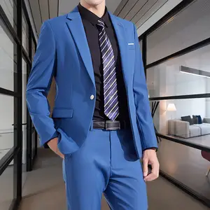 Luxury Classic Business Male Suits Dress Blazers Coat Formal Wedding Groom Tuxedo Jacket Suit For Men