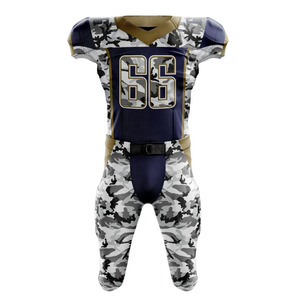 Ensemble maillots et short pour jeunes et adultes avec logo personnalisé Maillot 12 panneaux avec broderie d'appliques vêtements de football américain sublimés - Product Image 3