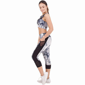 New Arrival High Quality Leggings Active Wear Athletic Fitness Women Gym 2-piece <b>Bra</b> Yoga Two Piece Sets - Product Image 3