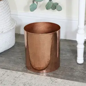 Copper hammered waste bin for kitchen usage and home and restaurant handmade product made of iron handicraft item very useful fo