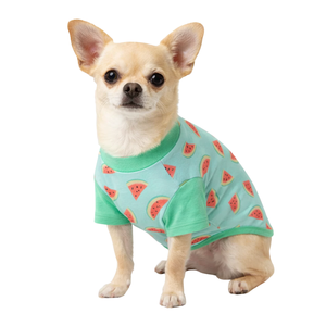 เสื้อกันแดดสำหรับสุนัข ลายแตงโม น้ำหนักเบา ป้องกันรังสียูวี เสื้อยืดสำหรับสัตว์เลี้ยงฤดูร้อน เนื้อผ้านุ่ม ยืดหยุ่น ระบายอากาศได้ดี เสื้อผ้าสำหรับสุนัข - Product Image 1