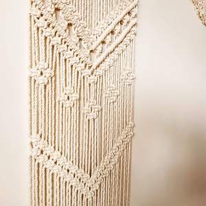 Hermoso Fondo de Macramé Boho de Algodón para Bodas, Decoración Vertical Hecha a Mano con Borlas para el Hogar, Sala de Estar, Restaurantes, Decoración Artística - Product Image 3