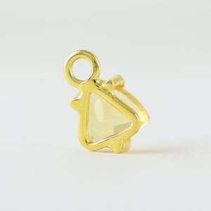 Colgantes de Joyería con Piedras Preciosas de Moda, Estilo Vintage, Chapados en Oro y Plata, con Corte Trillón, Engaste de Puntas, Cuarzo, Piedra de Nacimiento, Solitario - Product Image 6