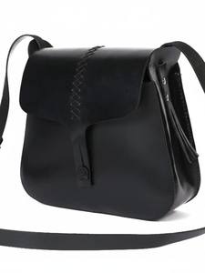 Sac à bandoulière en cuir véritable noir pour femmes, sac à main bohème western, sac à main vintage à motif de bonbons, sac à bandoulière, petit cadeau - Product Image 4