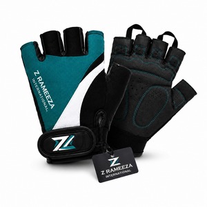 Design Sport Fitness Gym Workout Absorbing Padded Breathable Non-<b>Slip</b> Hook Loop <b>Half</b>-Finger Racing Cycling Gloves Unisex Red - Product Image 2